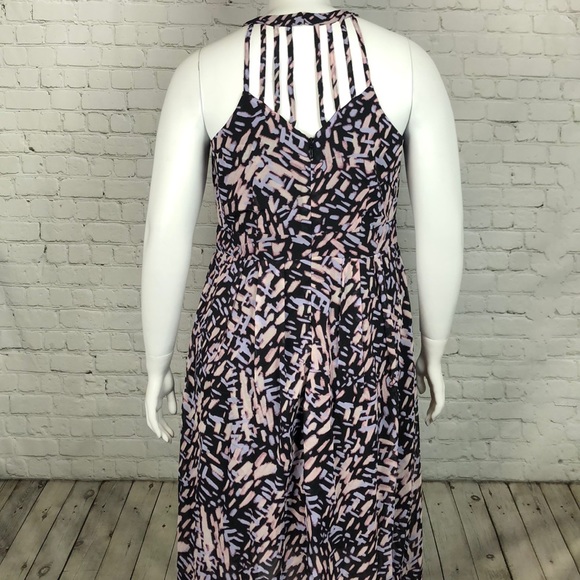 City Chic Graphic Print Maxi Dress Plus Size 20 - Picture 3 of 5